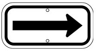 Single Black Arrow - 12x6-inch